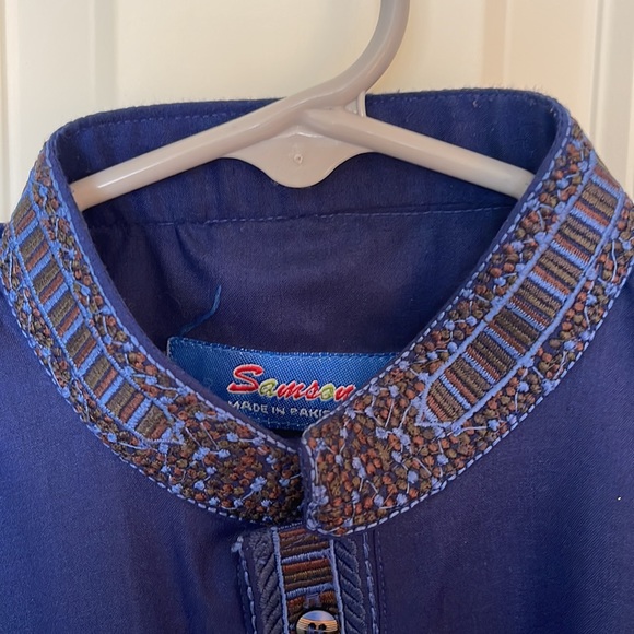 Pakistani / Indian 2 piece boys 6 year old kurta/shirt and shalwar/pants. - Picture 2 of 8